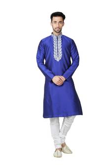 aari work kurta solid stitched