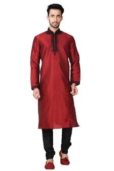 aari work kurta solid stitched