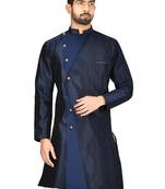 Assymetrical design stitched solid kurta