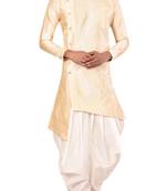 Assymetrical design stitched solid kurta
