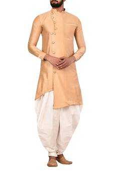Assymetrical design stitched solid kurta