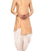 Assymetrical design stitched solid kurta