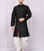 Assymetrical design stitched solid kurta