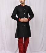 Pattern kurta semi indo type front open solid stitched