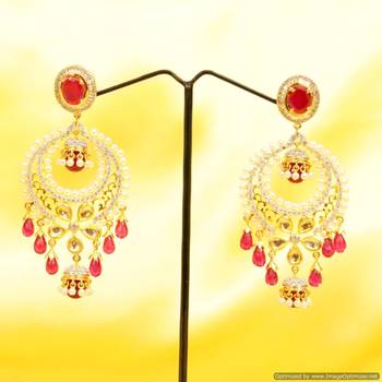 Ruby Kundan Fusion Earrings 1