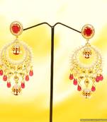 Ruby Kundan Fusion Earrings