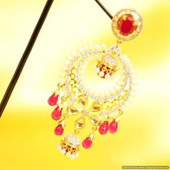 Ruby Kundan Fusion Earrings 2