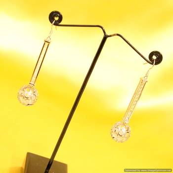 Elegant White Rhodium Fashion Danglers 1