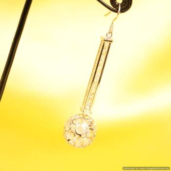 Elegant White Rhodium Fashion Danglers 2
