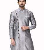Solid stitched pattern Kurta side button