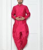 Solid stitched kurta