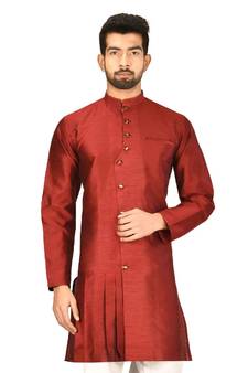 Front open plating design kurta solid stitched
