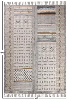 Handmade Cotton Dhurrie Area Rugs Bohomian Kilims Indoor Kitchen Carpet Flatwoven Rug