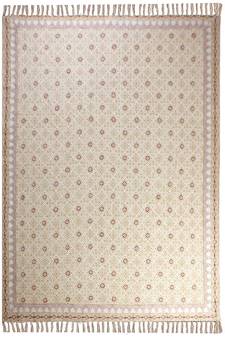 Indoor Kitchen Carpet Hand Block Printed Rug Handmade Cotton Dhurrie
