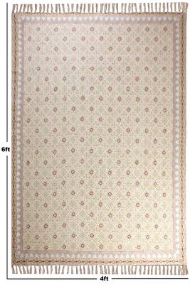 Indoor Kitchen Carpet Hand Block Printed Rug Handmade Cotton Dhurrie 3