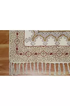 Indoor Kitchen Carpet Hand Block Printed Rug Handmade Cotton Dhurrie