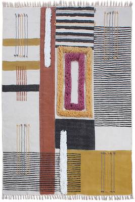 Outdoor Patio Rug Geometric Rug Handmade Cotton Dhurrie Area Rugs Bohomian Indoor Kilims 1