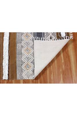 Boho Rug Cotton Dhurrie Hand Made Area Rug Indigo Blue Color Carpet Handwoven 5