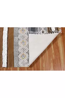 Boho Rug Cotton Dhurrie Hand Made Area Rug Indigo Blue Color Carpet Handwoven