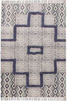 Hand Made Dabu Print Rug Boho Kilim Area Rug Indoor Dining Room Decor Flat Woven