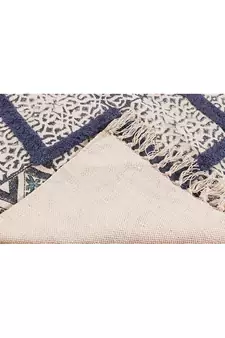 Hand Made Dabu Print Rug Boho Kilim Area Rug Indoor Dining Room Decor Flat Woven
