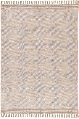 Bedroom Decor Handmade Cotton Rug Hand Block Printed Flat Weave 1