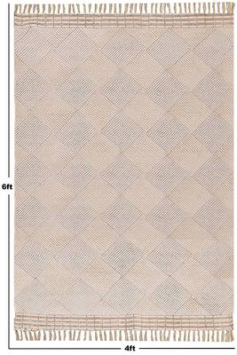 Bedroom Decor Handmade Cotton Rug Hand Block Printed Flat Weave 3