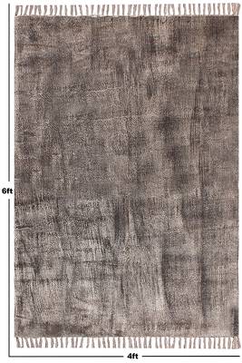 Cotton Dhurrie Hand Block Printed Area Rug Living Room Decor Gray Rug 3