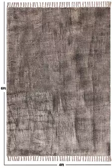 Cotton Dhurrie Hand Block Printed Area Rug Living Room Decor Gray Rug