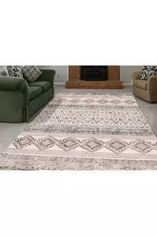 Boho Rug Hand Made Cotton Dhurrie Area Rug Flatweave Dhurrie Blue Color Carpet