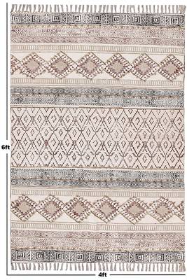 Boho Rug Hand Made Cotton Dhurrie Area Rug Flatweave Dhurrie Blue Color Carpet 3