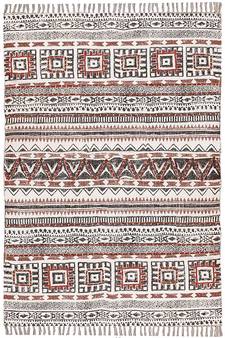 Handmade Gray Cotton Dhurrie Area Rug Boho Kilim Home Decorative Carpet