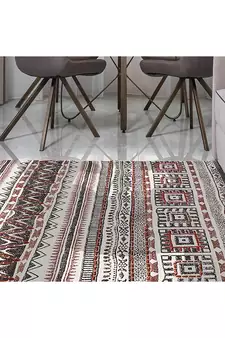 Handmade Gray Cotton Dhurrie Area Rug Boho Kilim Home Decorative Carpet