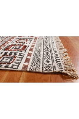 Handmade Gray Cotton Dhurrie Area Rug Boho Kilim Home Decorative Carpet 5