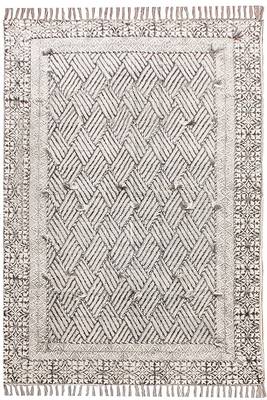 Hand Block Printed Cotton dhurrie Bohemian Kilims Carpet Handwoven Home Decor Rug 1