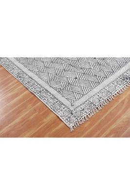 Hand Block Printed Cotton dhurrie Bohemian Kilims Carpet Handwoven Home Decor Rug 5