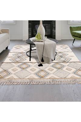 Cotton Dhurrie Hand Made Area Rug Garden Outdoor Beach Yoga Carpet 2