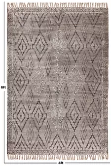 Living Room Area Rug Hand Made Cotton Dhurrie Boho Kilims Throw Rug Flat Woven