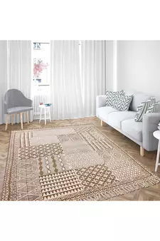 Bohemian Rug Hand Block Printed Cotton Dhurrie Area Rug Pink Color Carpet Flat Woven