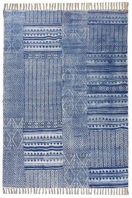 Handmade Cotton Dhurrie Area Rugs Bohomian Kilims  Flatwoven Rug 1