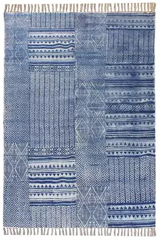 Handmade Cotton Dhurrie Area Rugs Bohomian Kilims  Flatwoven Rug