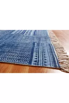 Handmade Cotton Dhurrie Area Rugs Bohomian Kilims  Flatwoven Rug