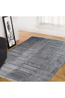 Indian Hand Block Printed Area Rug Boho Kilim Indoor Kitchen Decor Carpet