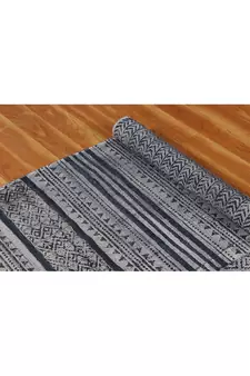 Indian Hand Block Printed Area Rug Boho Kilim Indoor Kitchen Decor Carpet