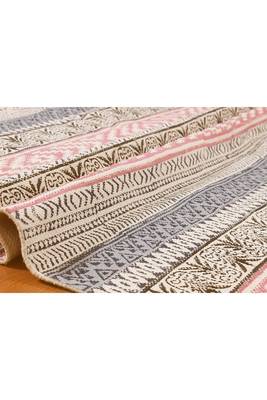 Handmade Cotton Dhurrie Hand Block Printed Rug  Area Rugs 4