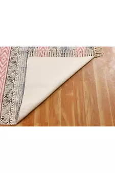 Handmade Cotton Dhurrie Hand Block Printed Rug  Area Rugs