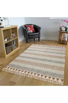 Indoor Kitchen Carpet Flatwoven Throw Rug Bohomian Kilims