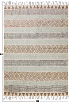 Indoor Kitchen Carpet Flatwoven Throw Rug Bohomian Kilims