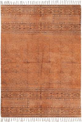 Indoor Kitchen Carpet Hand Block Printed Rug Handmade Cotton Carpet 1