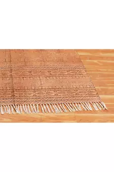Indoor Kitchen Carpet Hand Block Printed Rug Handmade Cotton Carpet